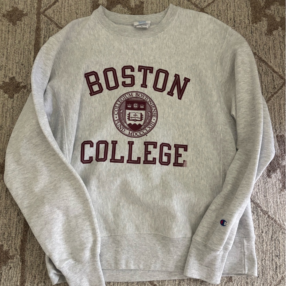 Champion Boston College Gray Crewneck